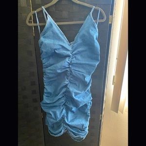 Fashion Nova Ruched denim dress